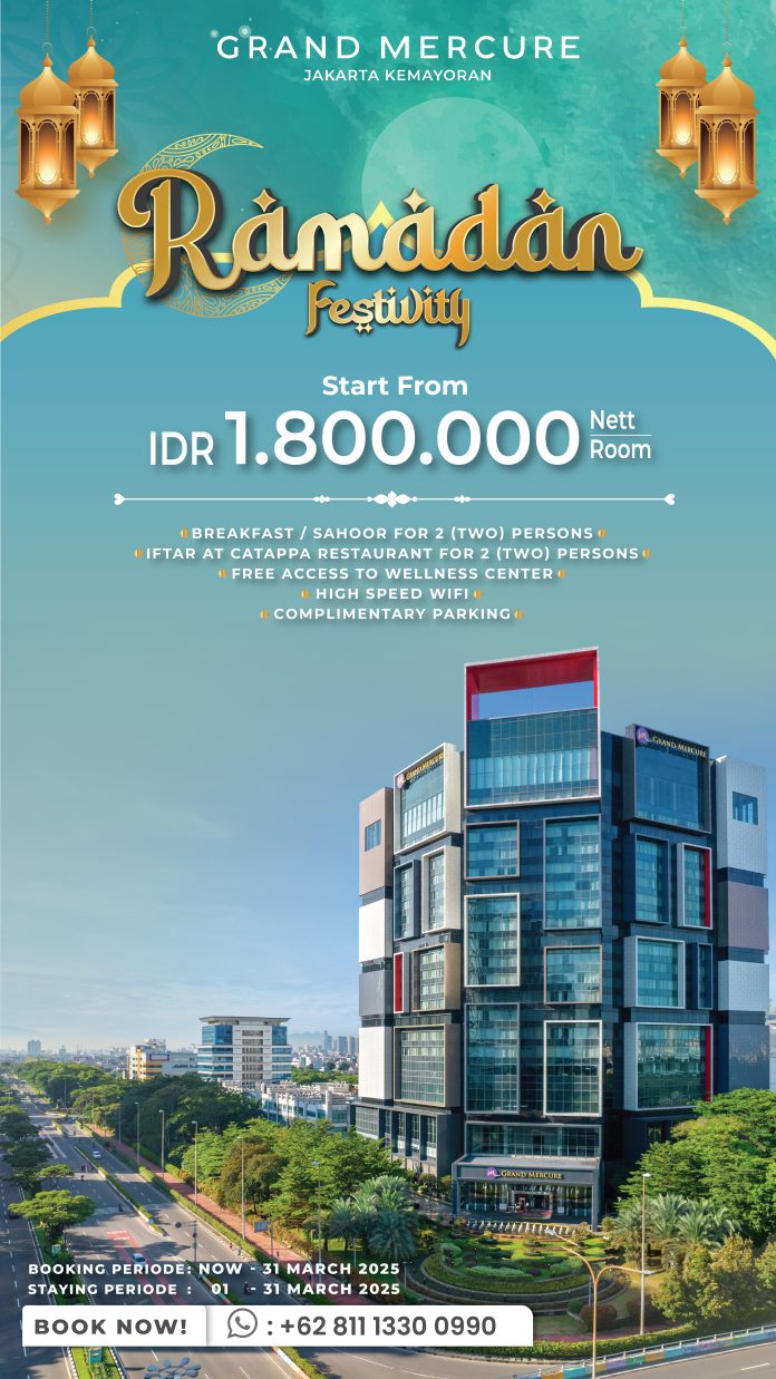 Grand Mercure Jakarta Kemayoran juga menghadirkan Ramadan Festivity untuk Room Package dengan harga mulai dari Rp 1.800.000