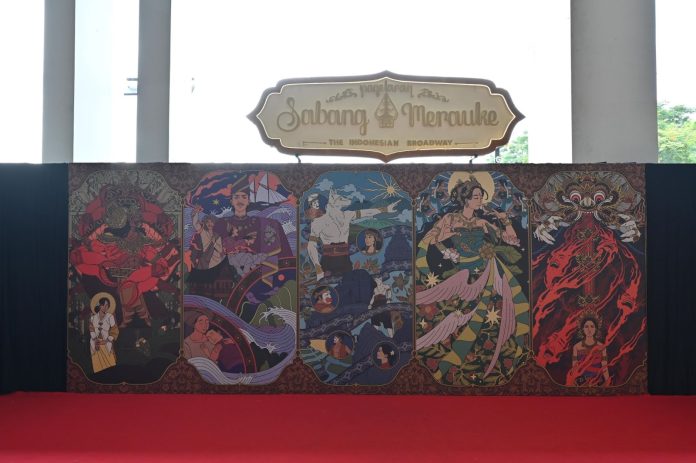 Mural Wall Pagelaran Sabang Merauke hasil karya Gusde Sidhi